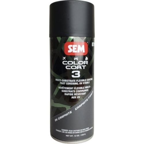 SEM 87083 Color Coat 3 DK Graphite, 16 oz | Aerosol | Auto Interior Paint - SEM Interior Auto Paints