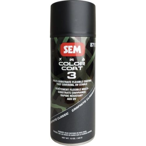 SEM 87113 Color Coat 3 Graphite Classic, 16 oz | Aerosol | Auto Interior Paint - SEM Interior Auto Paints