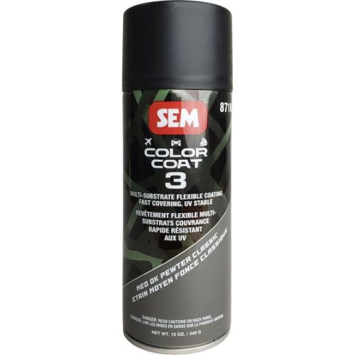 SEM 87163 Color Coat 3 Med Dk Pewter, 16 oz | Aerosol | Auto Interior Paint - SEM Interior Auto Paints