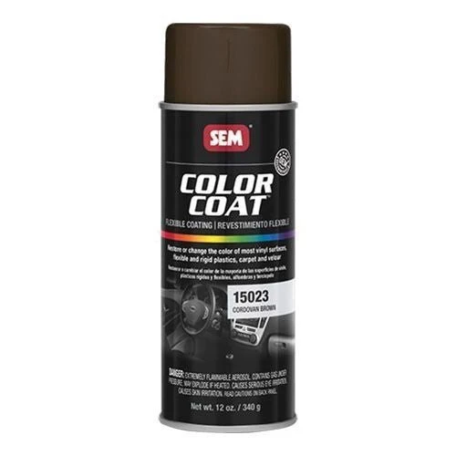 SEM 15023 Color Coat Cordovan Brown Specialty Flexible Coating, 16 Oz Aerosol - SEM Aerosols