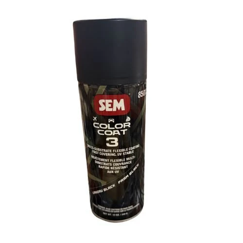 SEM 85013 Color Coat Flexible Coating Landau Black, 16 Oz Aerosol - SEM Aerosols