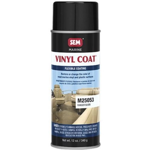 SEM M25063 Ranger Black, 12oz | Aerosol | Marine Vinyl Coat - SEM Aerosols