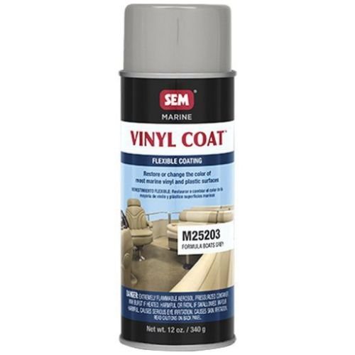 SEM M25203 Formula Boats Gray, 12oz | Aerosol | Marine Vinyl Coat - SEM Aerosols