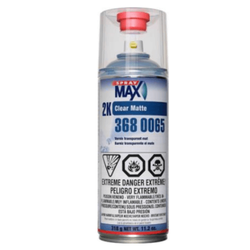 SprayMax® 3680065 2K Matte Gloss Clear Coat, 11.8 oz - Spraymax Aerosols