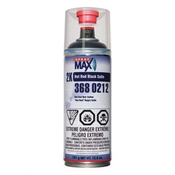 SprayMax® 3680212 2K Hot Rod Black Paint, 12 oz Aerosol Can - Spraymax Aerosols