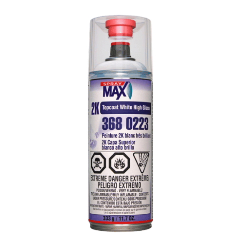 SprayMax® 3680223 2K DTM Topcoat, 12 oz Aerosol, High Gloss White - Spraymax Aerosols