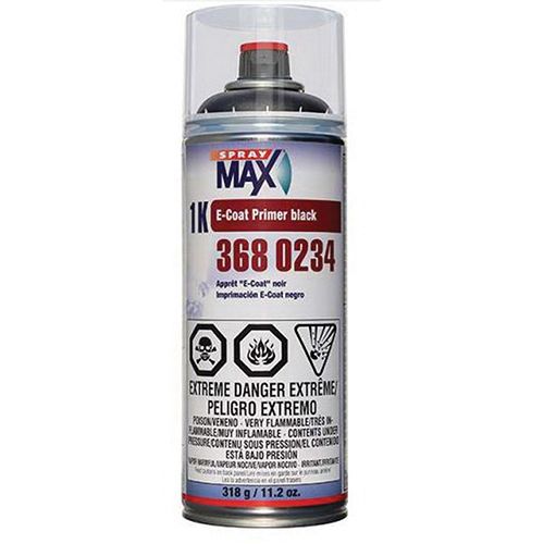 SprayMax 3680234 Black 1K E-Coat Primer, 11.2 oz Aerosol - Spraymax Aerosols