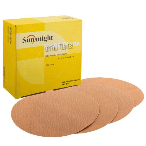 Sunmight 6 Inch 150 Grit Gold Grip Sanding Disc, 50 pk - Sunmight Sandpaper