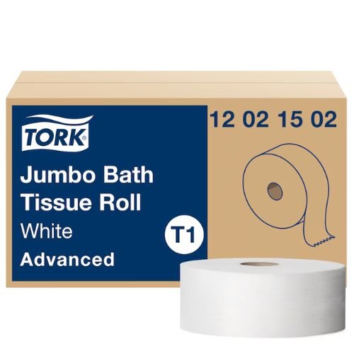 Tork 12021502 Jumbo Bath Tissue | Case of 6 | 2 Ply - Tork Shop Supplies