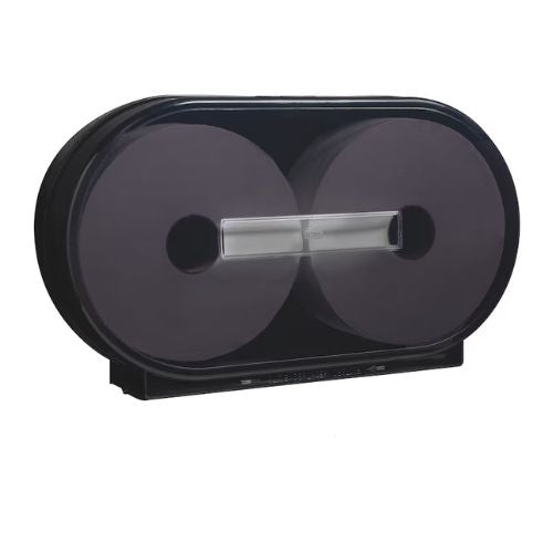 Tork 247549A Twin Jumbo Bath Tissue Dispenser | Black - Tork Shop Supplies