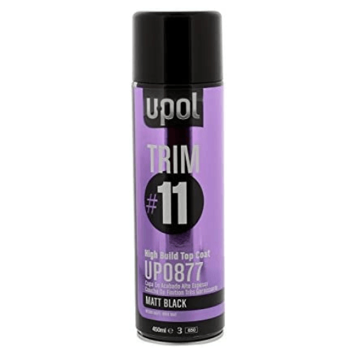 U-POL 0877 Chassis (Matte) Black Top Coat Paint, 15 oz - UPOL Aerosols