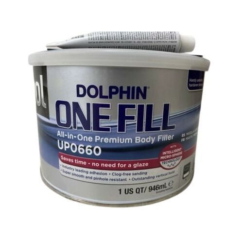 U-POL® DOLPHIN 0660 Premium All-In-One Body Filler, 1 qt Tin - UPOL Body Fillers