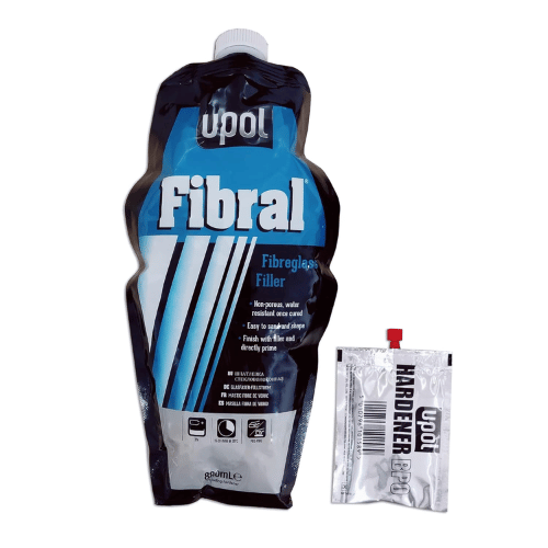 U-POL® FIBRAL UP0754 Yellow Fiberglass Filler, 1 L Can - UPOL Body Fillers