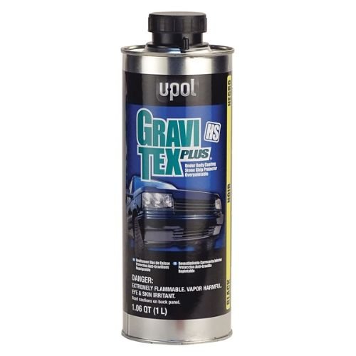 U-POL Gravitex Plus 0721 Black Stone Chip Protector 1L Bottle - UPOL Rust Prevention