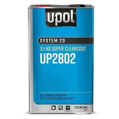 U-POL UP2802 2:1 National Rule HS Super Gloss Clearcoat, 5 L - UPOL Clear Coat