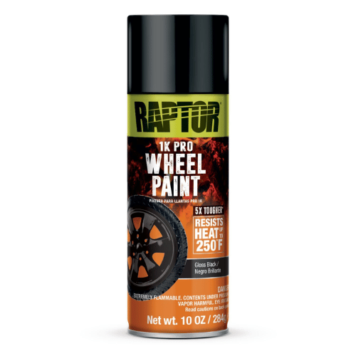 Upol Raptor Quick Dry Gloss Black Wheel Paint, 10 oz - UPOL Aerosols