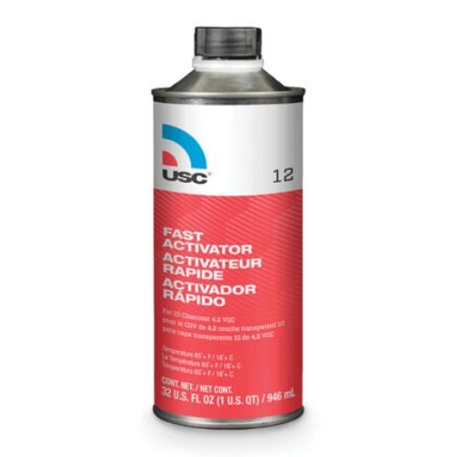 USC® 12 Fast Activator for Use With 10 Universal Clearcoat, Qt - USC Paint Activators