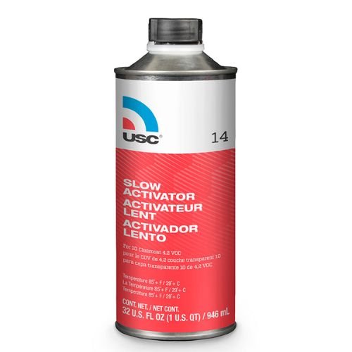 USC® 14 Slow Activator for Use With 10 Universal Clearcoat, Qt - USC Paint Activators