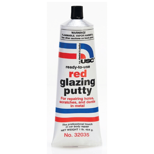 USC® 32035 Red Glazing Putty, 1 lb Tube - USC Body Fillers