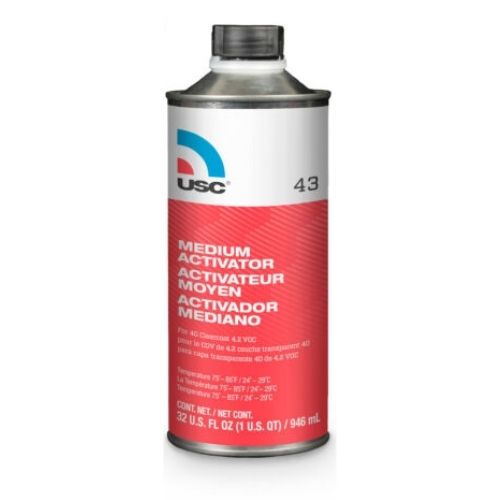 USC 43 Medium Activator for 40-1 Glamour Urethane Clearcoat, Qt - USC Paint Activators