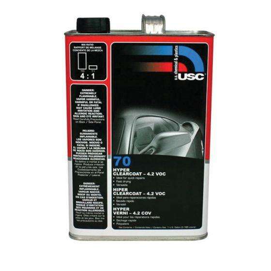 USC 70 High-Build Hyper Clear Coat, 1 Gal, 4:1 Mixing - USC Clear Coat