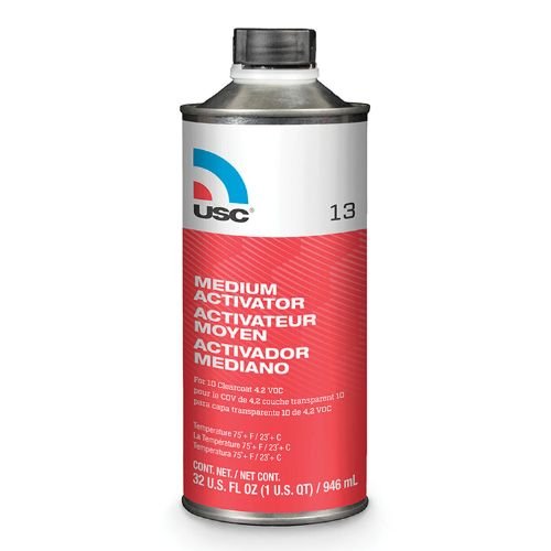 USC® 13 Medium Activator for Use With 10 Universal Clearcoat, Qt - USC Paint Activators