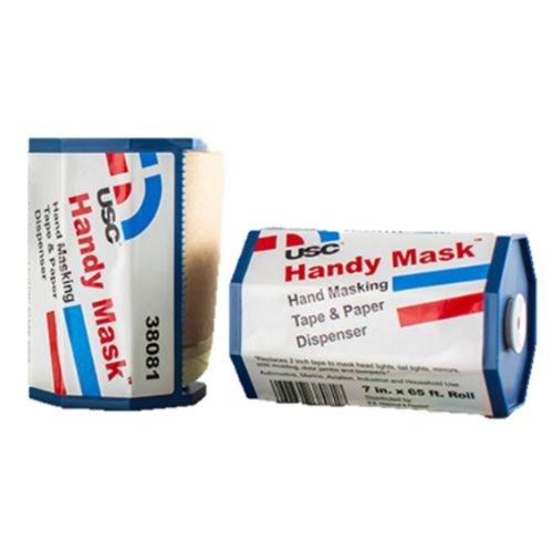 USC Handy Mask 38081 7 in Hand Masking Tape and Paper Roll - USC Masking Tape & Paper