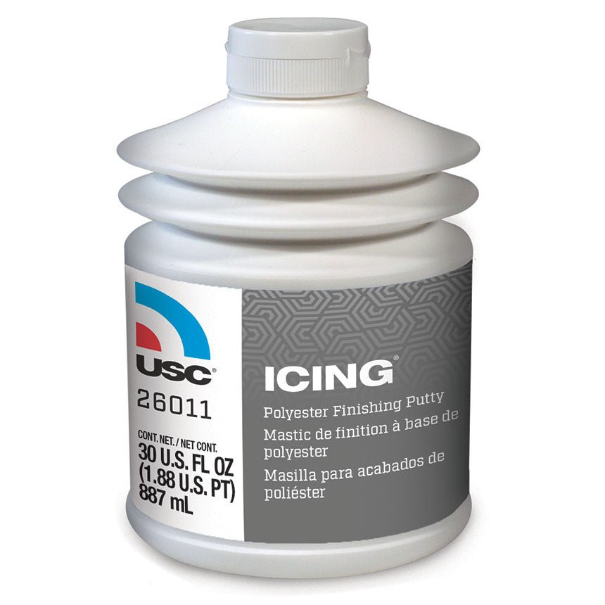 USC® Icing 26011 Polyester Finishing Putty, 30 oz Pumptainer - USC Body Fillers