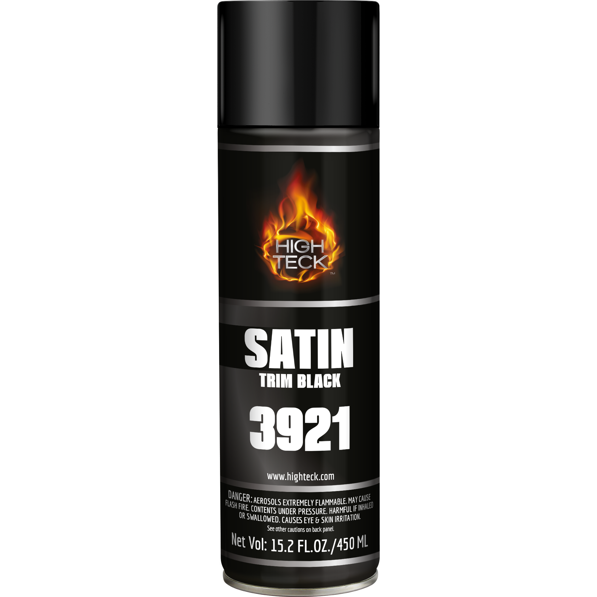 HIGH TECK SATIN TRIM BLACK AEROSOL - High Teck Aerosols