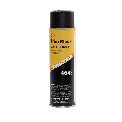 TRANSTAR® 2-in-1 Trim, 20 oz Aerosol, Matte Black, 5–10 min - TRANSTAR Aerosols