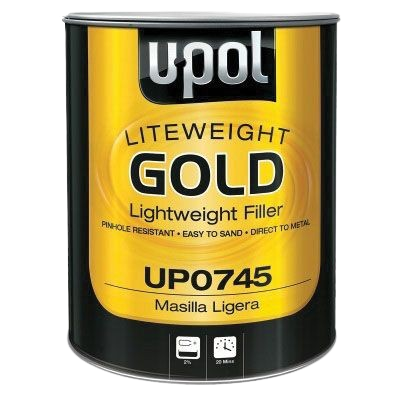 U-POL® GOLD™ Lightweight Body Filler, 3 L Tin, Gold - U-POL Body Fillers